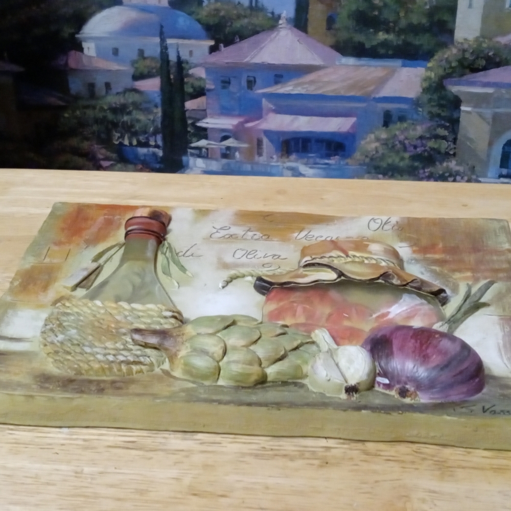⛳🏫Signed Virgin Olive Oil Art By🏬🌉Sylvia Vassileva Made in U.S.A Gallery. 🆕 - Picture 2 of 12
